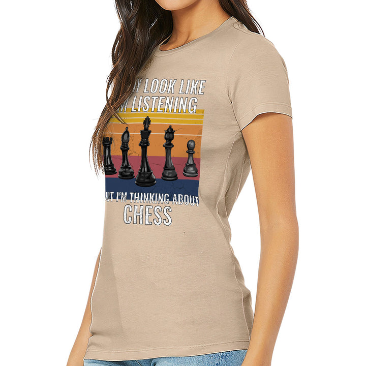 Chess Slim Fit T-Shirt - Bright Women's T-Shirt - Colorful Slim Fit Tee