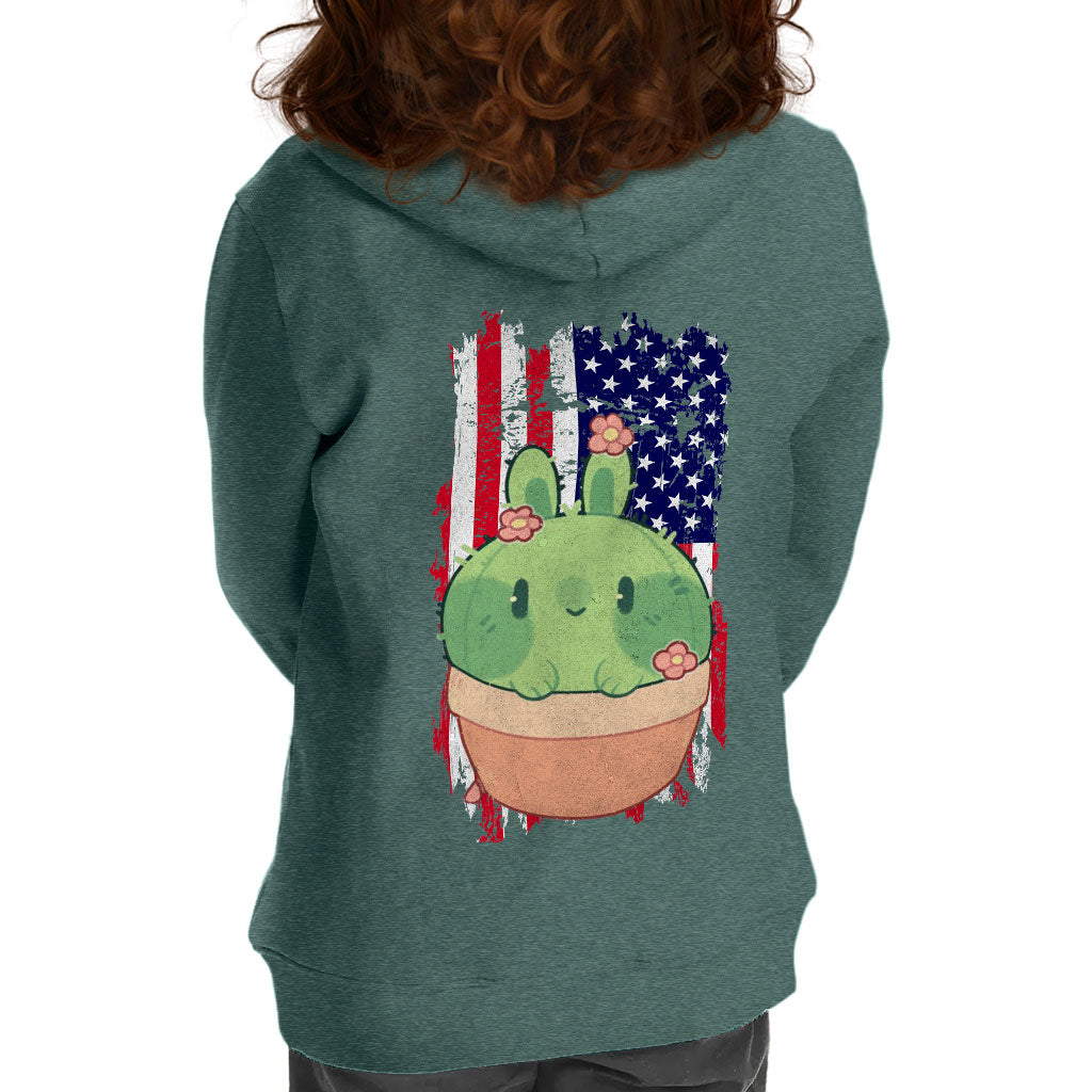Little Cactus Toddler Full-Zip Hoodie - Flag Toddler Hoodie - Themed Kids' Hoodie