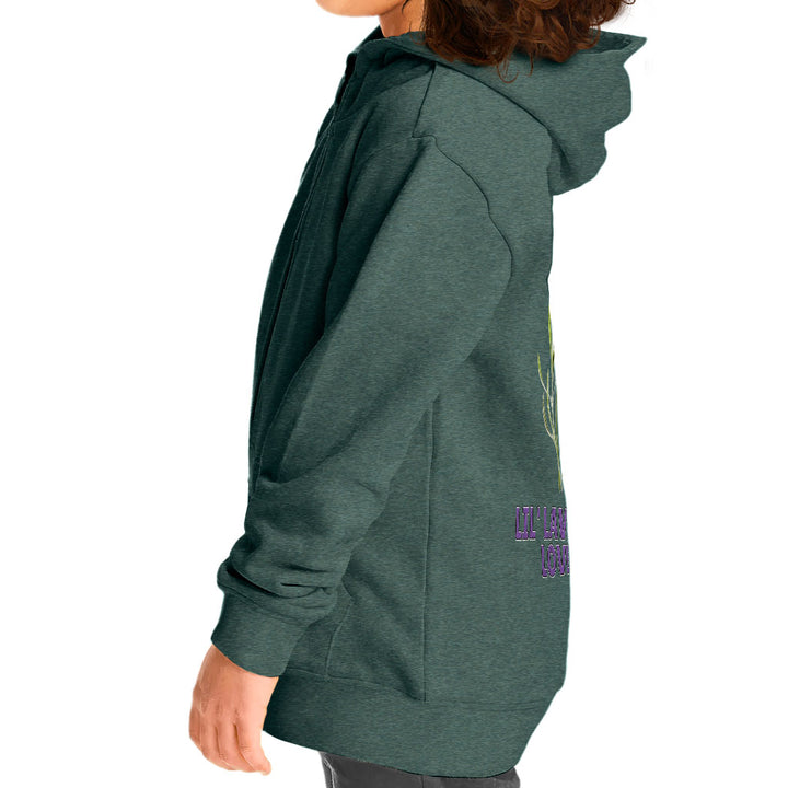 Lil' Lavender Lover Toddler Full-Zip Hoodie - Flower Themed Toddler Hoodie - Graphic Kids' Hoodie