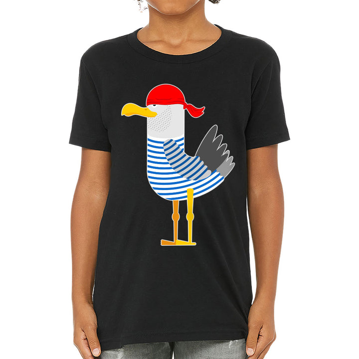 Bird Pirate Kids' T-Shirt - Cool T-Shirt - Printed Tee Shirt for Kids