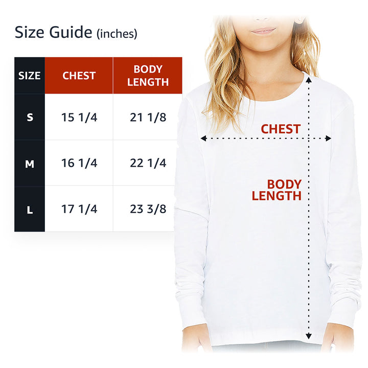 No Small Talk Kids' Long Sleeve T-Shirt - Shy Girl T-Shirt - Art Long Sleeve Tee
