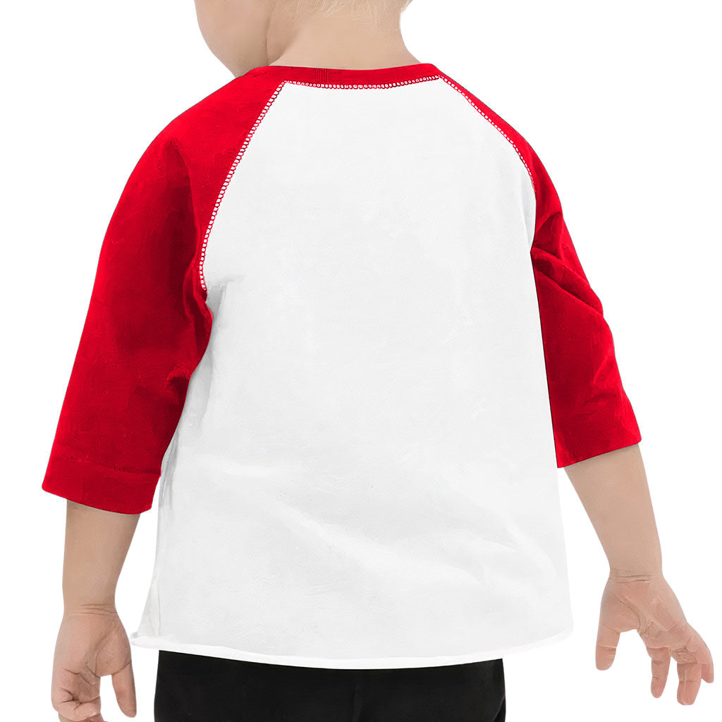 Born to Roam Toddler Baseball T-Shirt - Birds 3/4 Sleeve T-Shirt - Colorful Kids' Baseball Tee