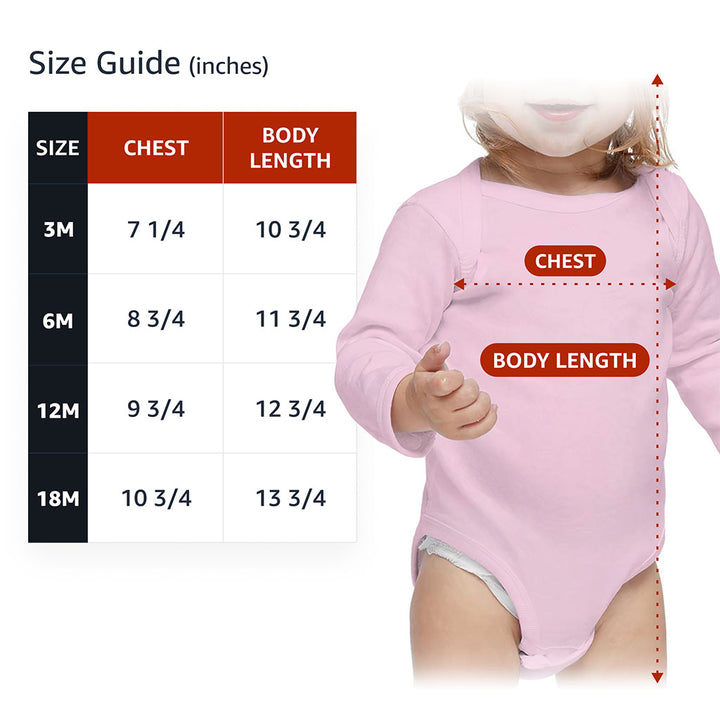 Poppy Princess Baby Long Sleeve Onesie - Cute Baby Long Sleeve Bodysuit - Themed Baby One-Piece