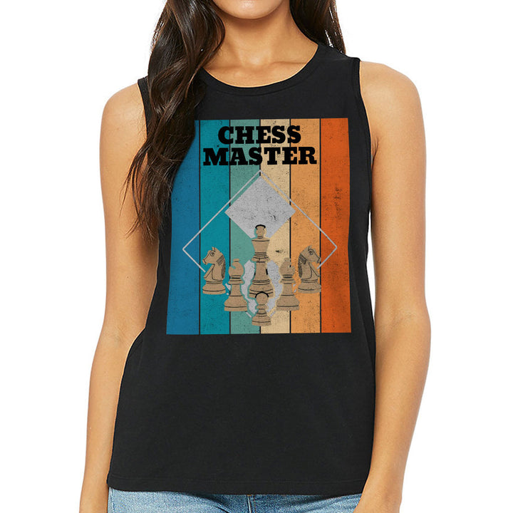 Chess Master Women's Muscle Tank - Board Game Tank Top - Art Workout Tank
