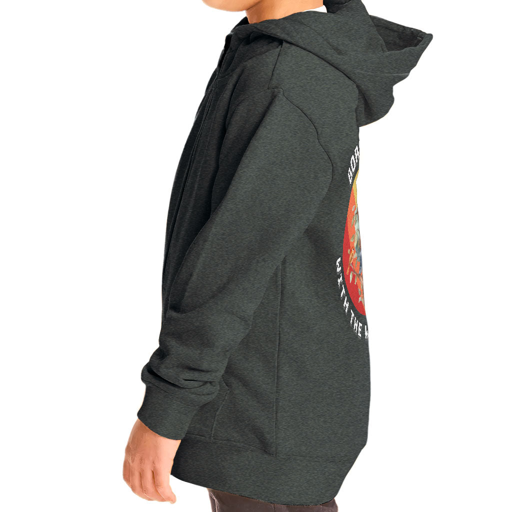 Born to Roam Toddler Full-Zip Hoodie - Birds Toddler Hoodie - Colorful Kids' Hoodie
