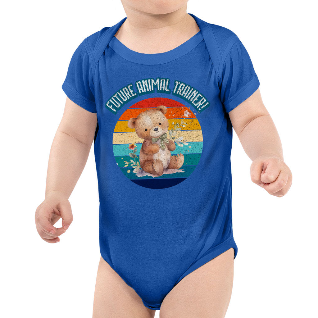Future Animal Trainer Baby Jersey Onesie - Teddy Bear Baby Bodysuit - Printed Baby One-Piece