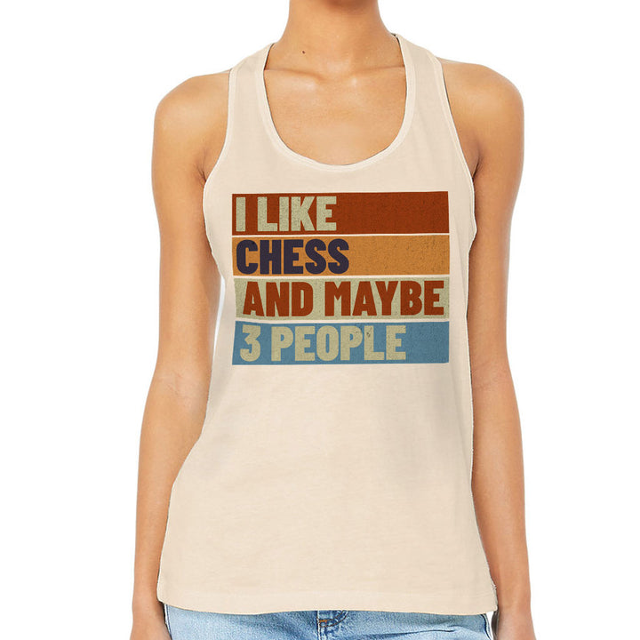I Like Chess Women's Racerback Tank - Colorful Tank Top - Art Workout Tank