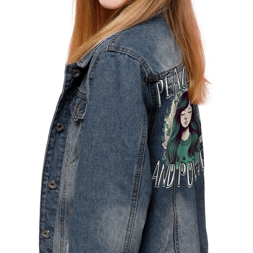 Power Kids' Denim Jacket - Beautiful Jean Jacket - Unique Denim Jacket for Kids