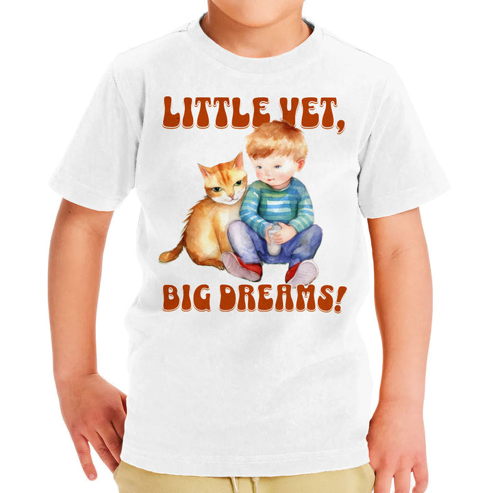 Little Vet Big Dream Toddler T-Shirt - Cat Kids' T-Shirt - Animal Lover Tee Shirt for Toddler