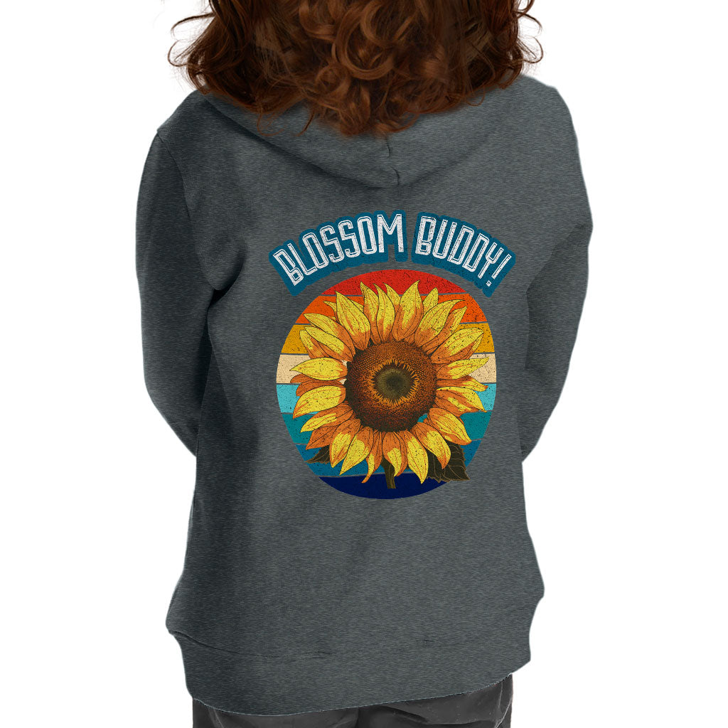 Blossom Buddy Toddler Full-Zip Hoodie - Flower Toddler Hoodie - Plant Kids' Hoodie