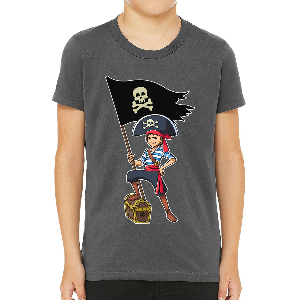 Cool Pirate Kids' T-Shirt - Sea Themed T-Shirt - Cartoon Tee Shirt for Kids