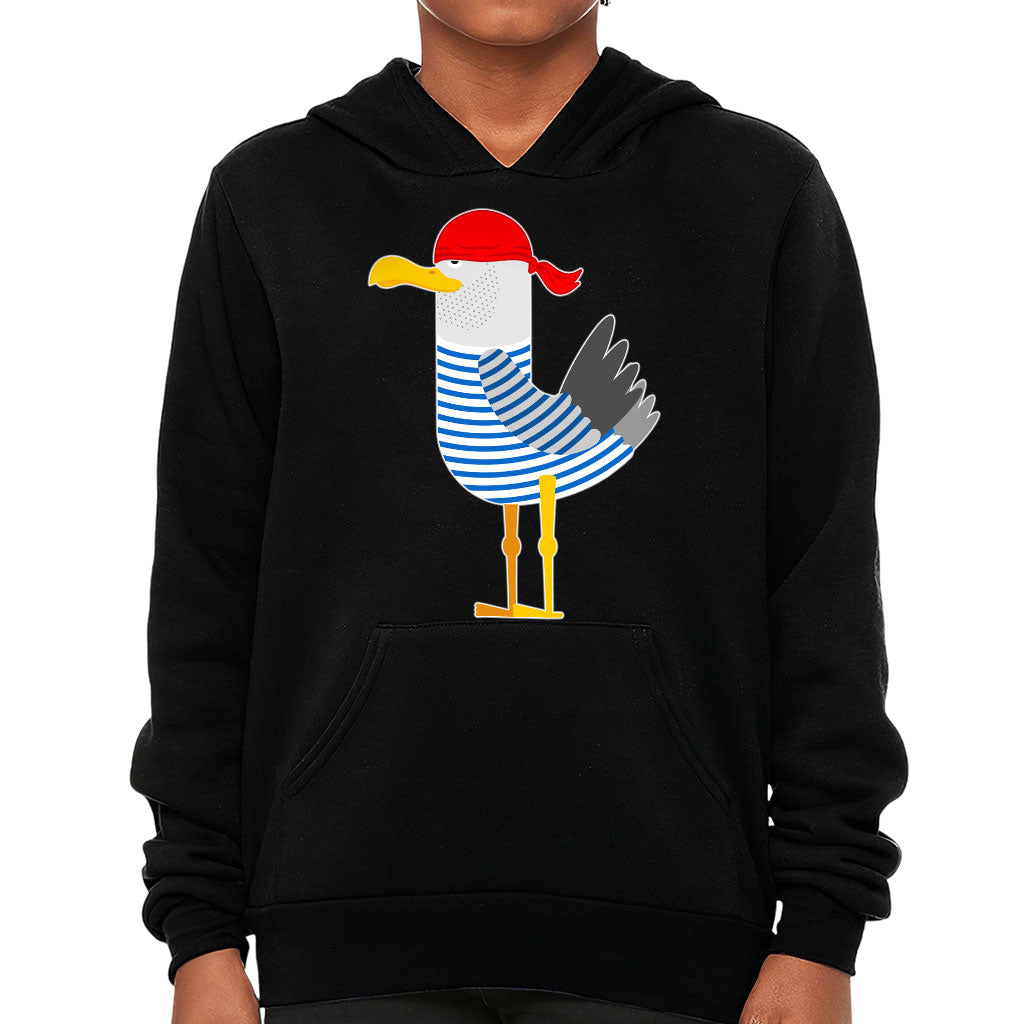 Bird Pirate Kids' Sponge Fleece Hoodie - Cool Kids' Hoodie - Printed Hoodie for Kids