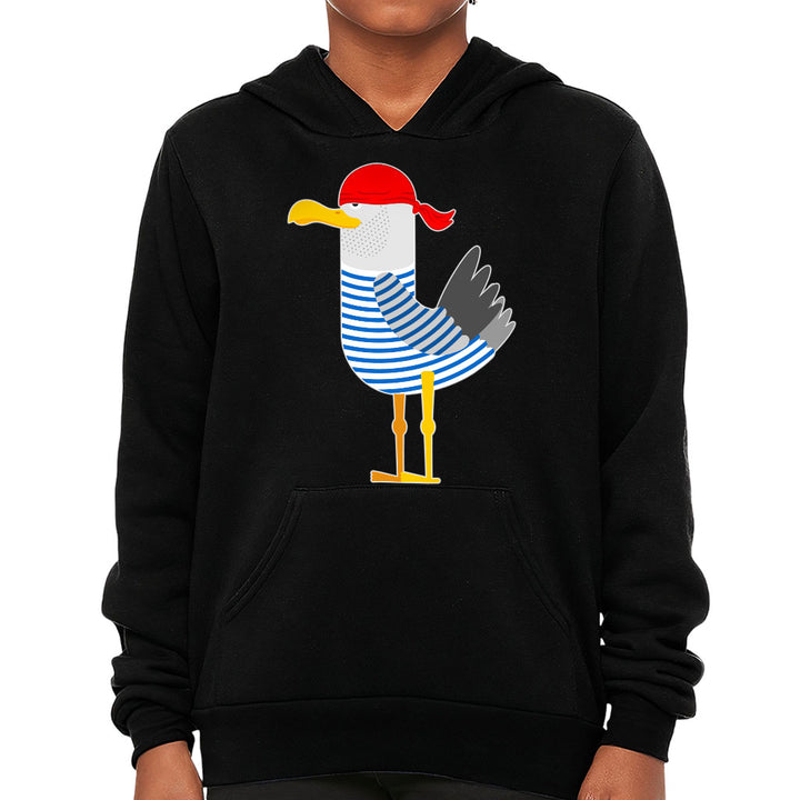 Bird Pirate Kids' Sponge Fleece Hoodie - Cool Kids' Hoodie - Printed Hoodie for Kids