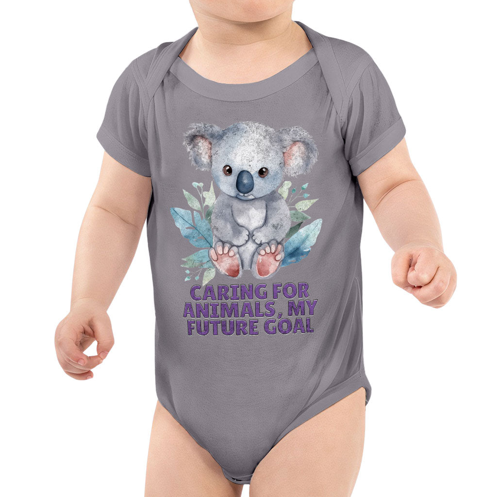 Caring for Animals Baby Jersey Onesie - Coala Baby Bodysuit - Cute Baby One-Piece