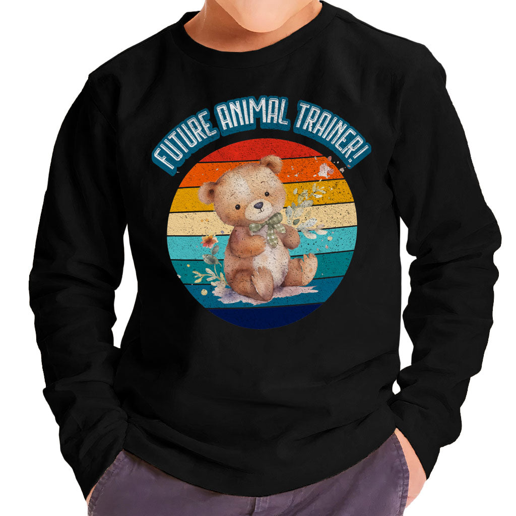 Future Animal Trainer Toddler Long Sleeve T-Shirt - Teddy Bear Kids' T-Shirt - Printed Long Sleeve Tee