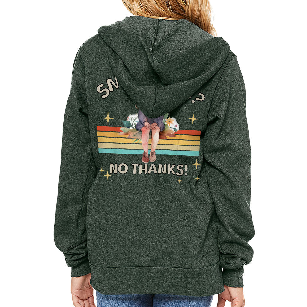 No Small Talk Kids' Full-Zip Hoodie - Shy Girl Hooded Sweatshirt - Art Kids' Hoodie
