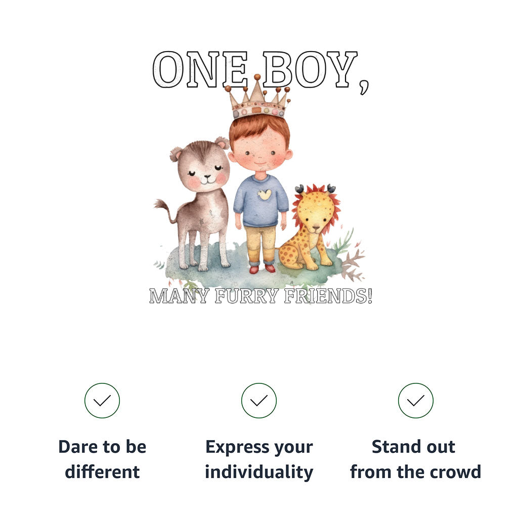 Many Furry Friends Toddler Long Sleeve T-Shirt - Animal Lover Kids' T-Shirt - Graphic Long Sleeve Tee