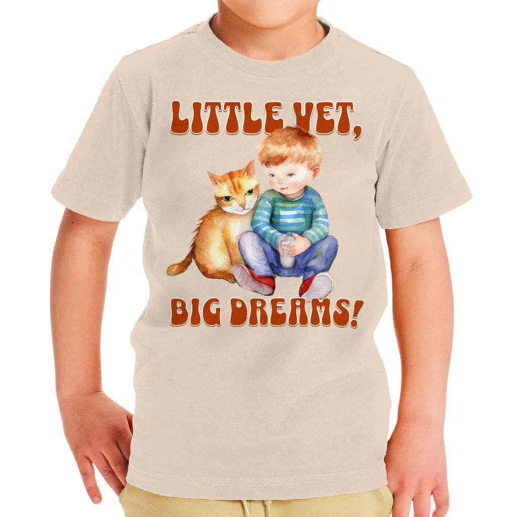 Little Vet Big Dream Toddler T-Shirt - Cat Kids' T-Shirt - Animal Lover Tee Shirt for Toddler