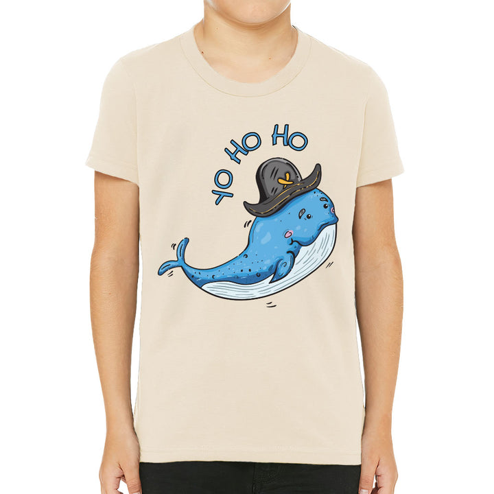 Whale Print Kids' T-Shirt - Yo Ho Ho T-Shirt - Graphic Tee Shirt for Kids