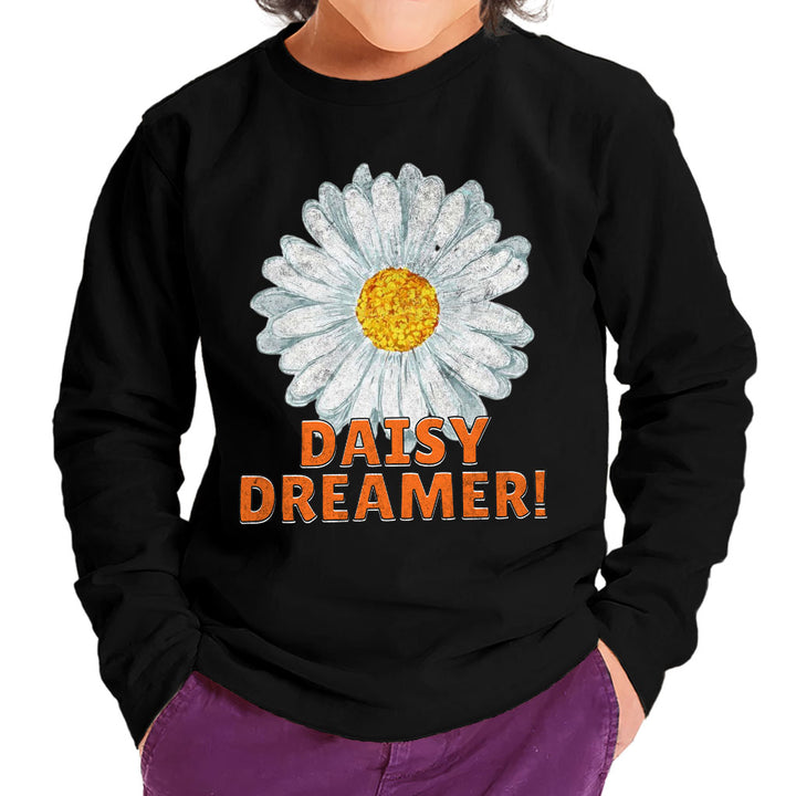 Daisy Dreamer Toddler Long Sleeve T-Shirt - Minimalistic Kids' T-Shirt - Printed Long Sleeve Tee