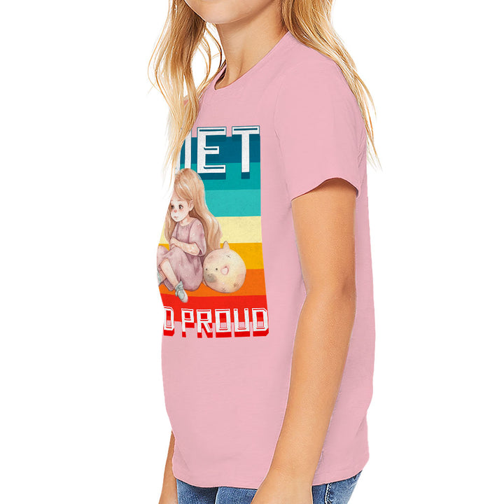 Quiet and Proud Kids' T-Shirt - Cute Girl T-Shirt - Printed Tee Shirt for Kids