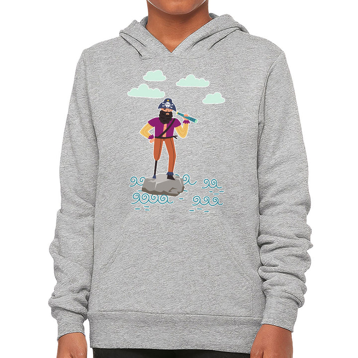 Cute Pirate Kids' Sponge Fleece Hoodie - Flag Kids' Hoodie - Graphic Hoodie for Kids