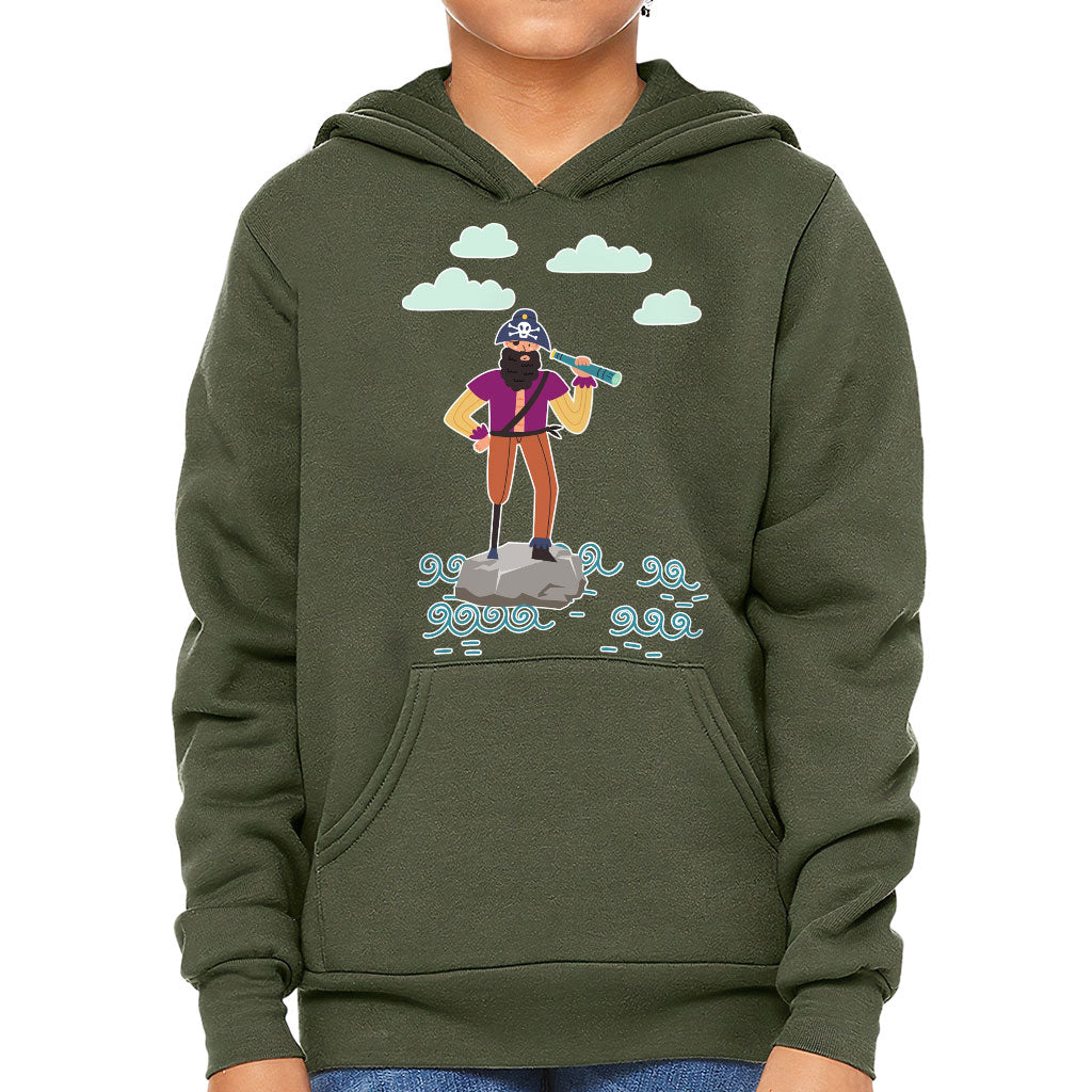 Cute Pirate Kids' Sponge Fleece Hoodie - Flag Kids' Hoodie - Graphic Hoodie for Kids