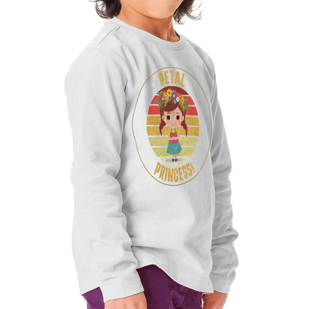 Petal Princess Toddler Long Sleeve T-Shirt - Cute Kids' T-Shirt - Graphic Long Sleeve Tee
