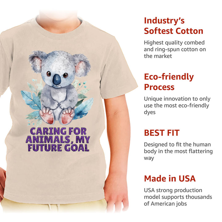 Caring for Animals Toddler T-Shirt - Coala Kids' T-Shirt - Cute Tee Shirt for Toddler