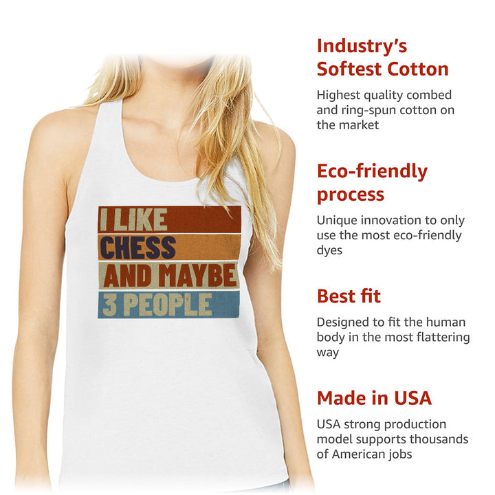 I Like Chess Women's Racerback Tank - Colorful Tank Top - Art Workout Tank