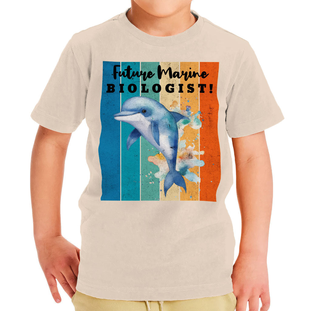 Future Marine Biologist Toddler T-Shirt - Dolphin Kids' T-Shirt - Printed Tee Shirt for Toddler