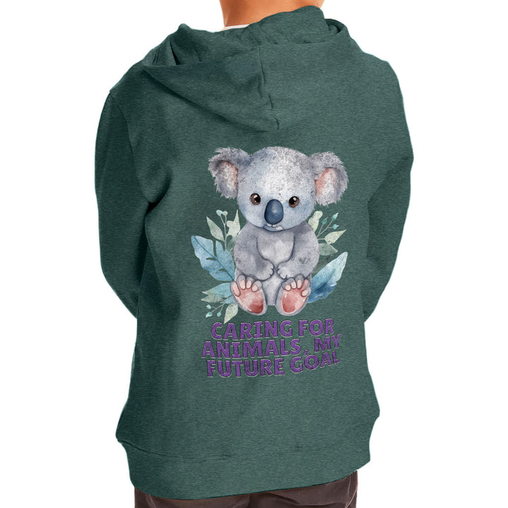 Caring for Animals Toddler Full-Zip Hoodie - Coala Toddler Hoodie - Cute Kids' Hoodie