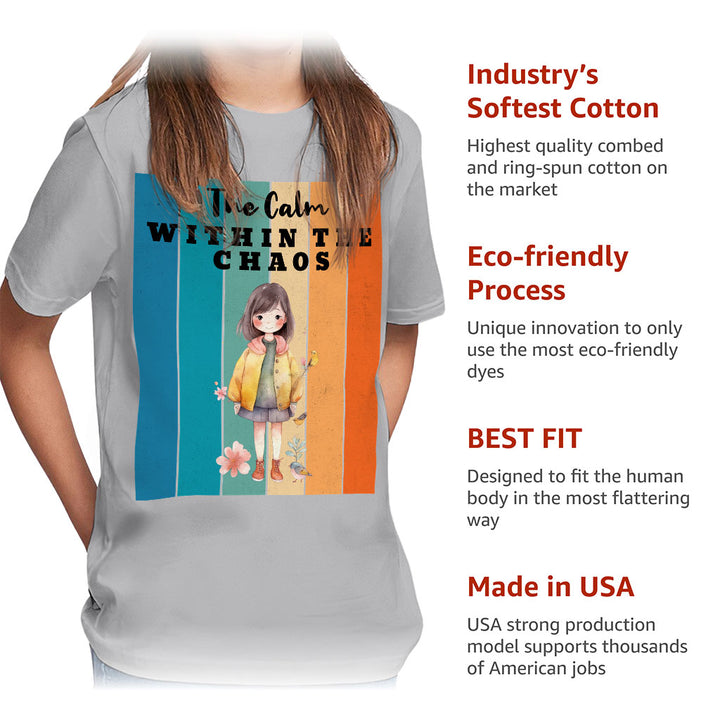 The Calm Within the Chaos Kids' Classic Fit T-Shirt - Flower Girl T-Shirt - Art Classic Fit Tee