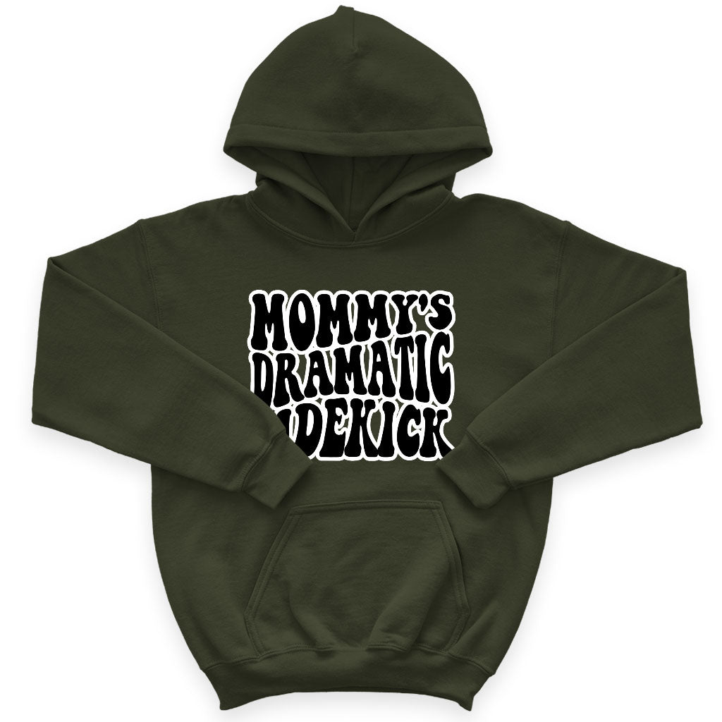 Mommy's Dramatic Sidekick Kids' Sponge Fleece Hoodie - Funny Design Kids' Hoodie - Cool Design Hoodie for Kids