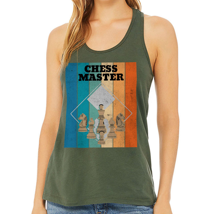 Chess Master Women's Racerback Tank - Board Game Tank Top - Art Workout Tank