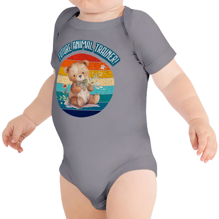 Future Animal Trainer Baby Jersey Onesie - Teddy Bear Baby Bodysuit - Printed Baby One-Piece