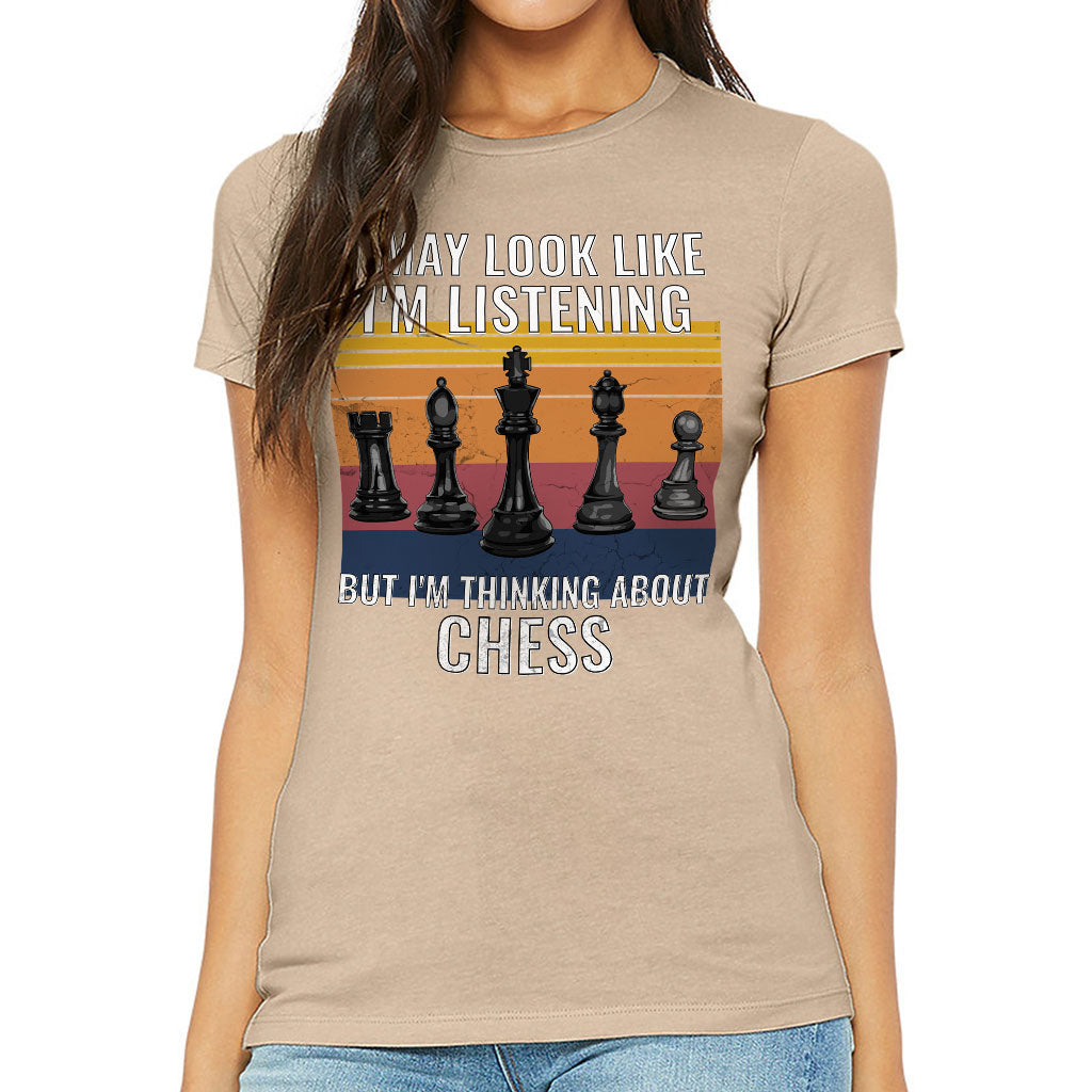 Chess Slim Fit T-Shirt - Bright Women's T-Shirt - Colorful Slim Fit Tee
