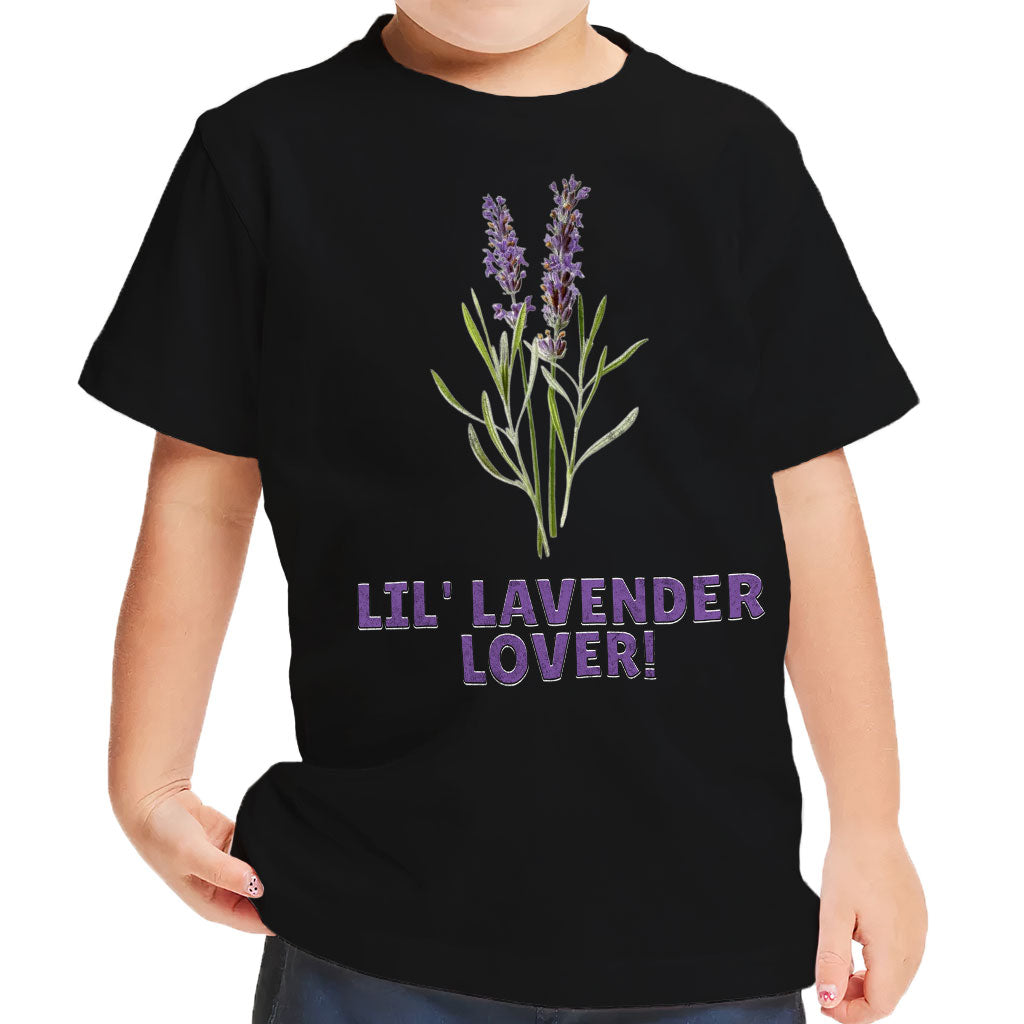 Lil' Lavender Lover Toddler T-Shirt - Flower Themed Kids' T-Shirt - Graphic Tee Shirt for Toddler