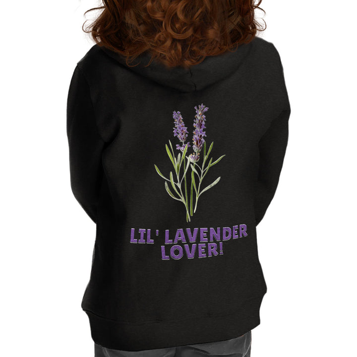 Lil' Lavender Lover Toddler Full-Zip Hoodie - Flower Themed Toddler Hoodie - Graphic Kids' Hoodie