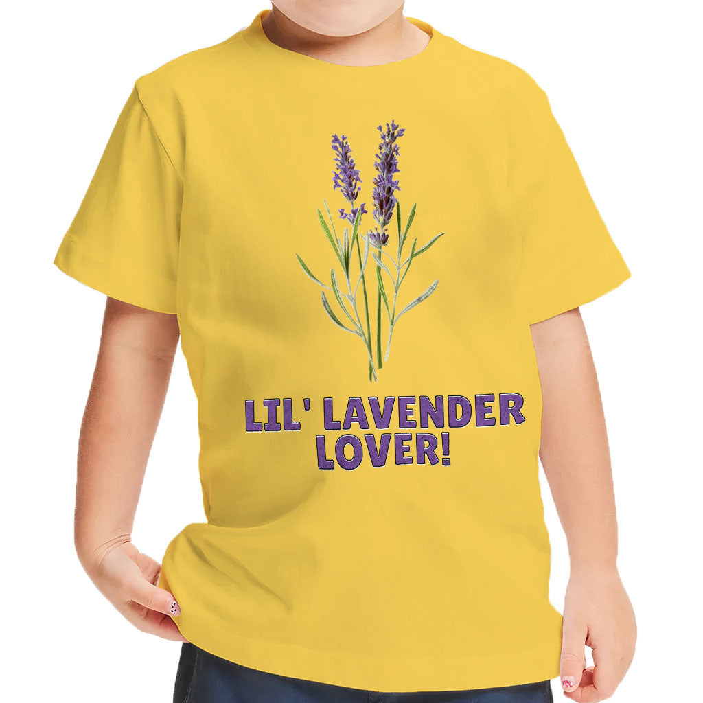 Lil' Lavender Lover Toddler T-Shirt - Flower Themed Kids' T-Shirt - Graphic Tee Shirt for Toddler