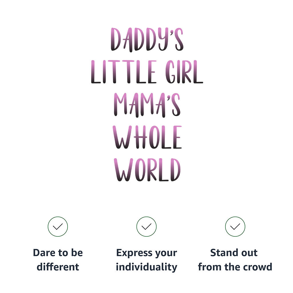 Daddy's Little Girl Girls' Ruffle Neck T-Shirt - Cute Toddler T-Shirt - Printed Ruffle Neck Tee