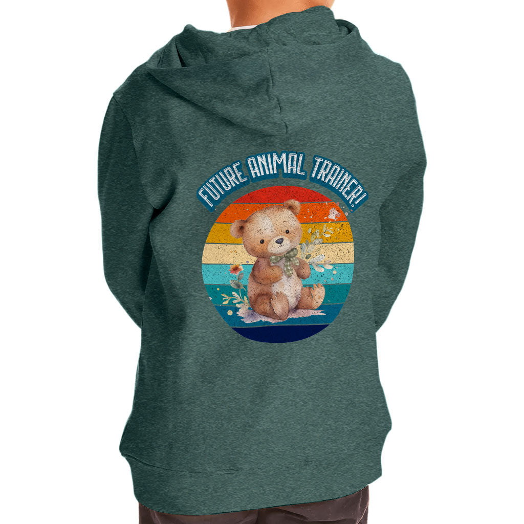 Future Animal Trainer Toddler Full-Zip Hoodie - Teddy Bear Toddler Hoodie - Printed Kids' Hoodie