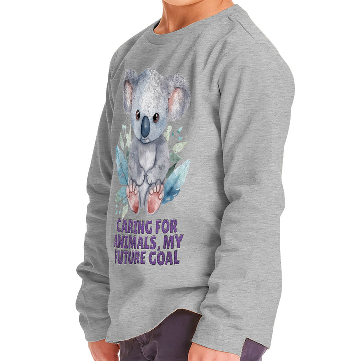 Caring for Animals Toddler Long Sleeve T-Shirt - Coala Kids' T-Shirt - Cute Long Sleeve Tee