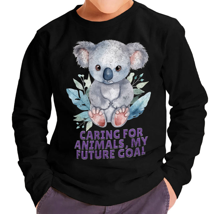 Caring for Animals Toddler Long Sleeve T-Shirt - Coala Kids' T-Shirt - Cute Long Sleeve Tee