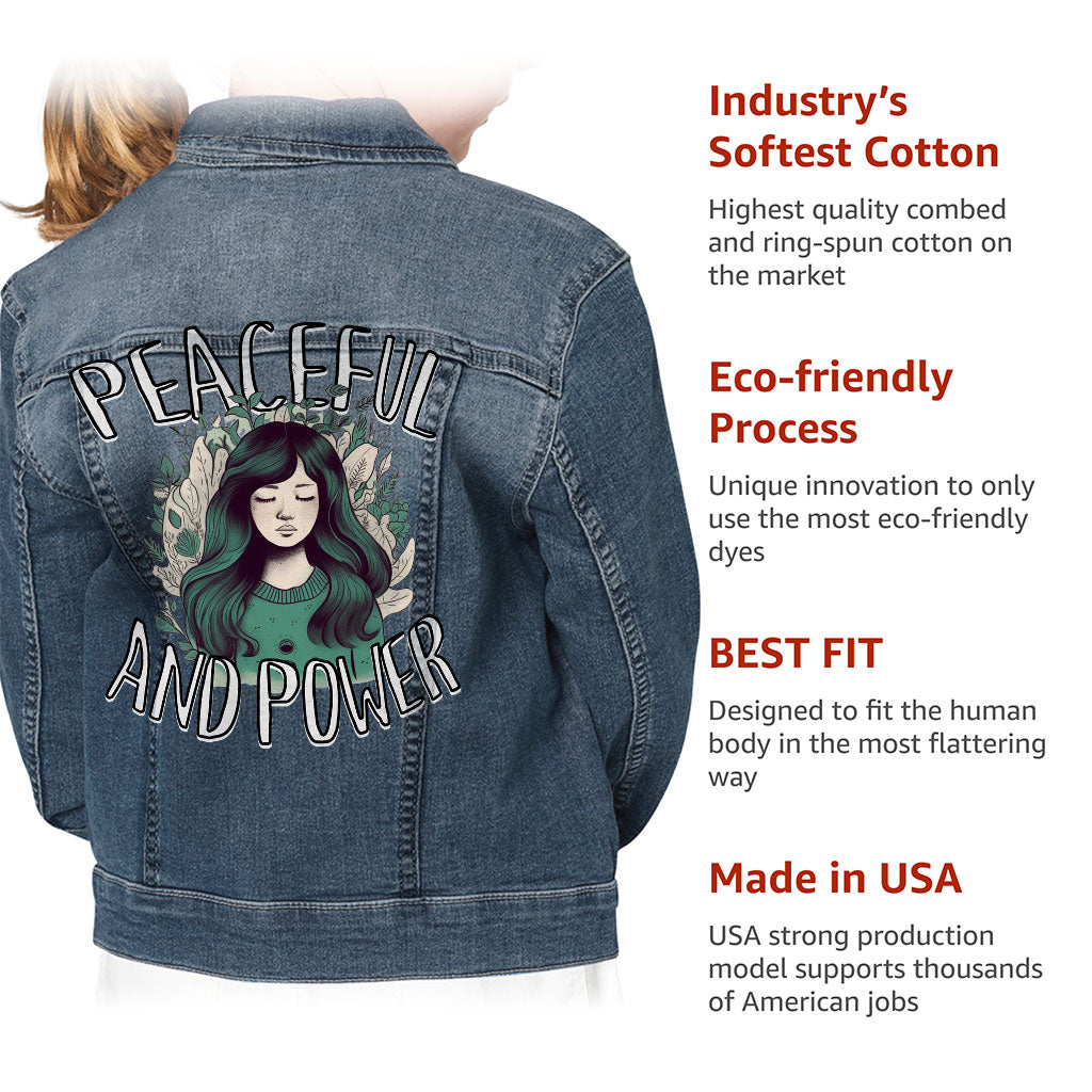 Power Kids' Denim Jacket - Beautiful Jean Jacket - Unique Denim Jacket for Kids