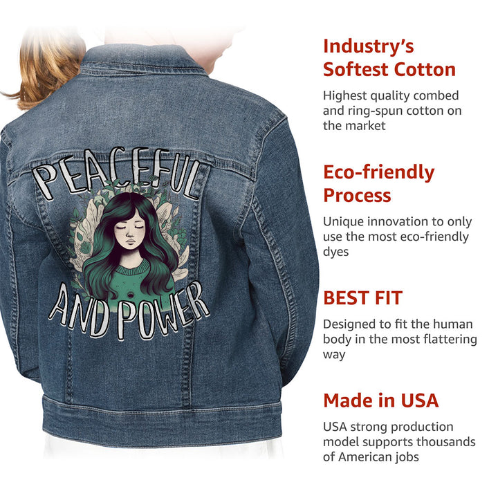 Power Kids' Denim Jacket - Beautiful Jean Jacket - Unique Denim Jacket for Kids