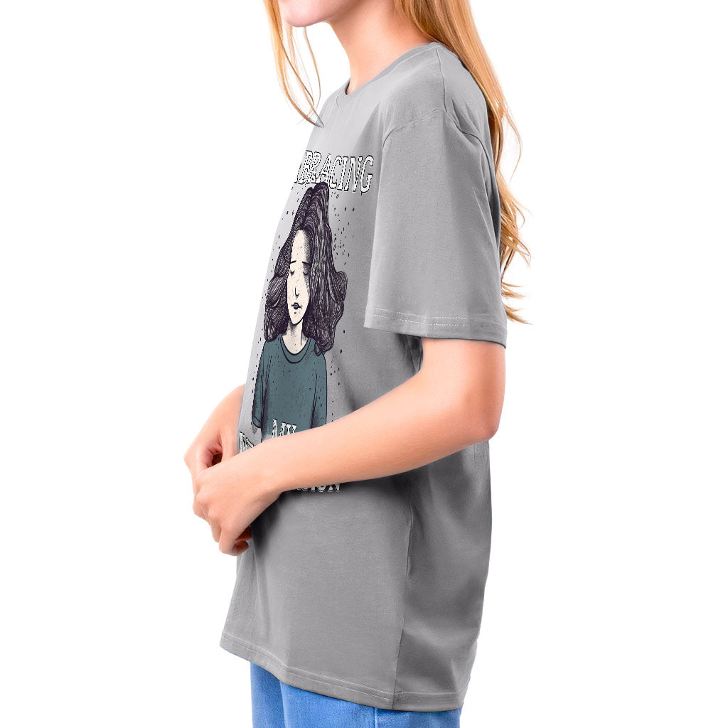Embracing My Introversion Kids' Classic Fit T-Shirt - Cute Print T-Shirt - Printed Classic Fit Tee