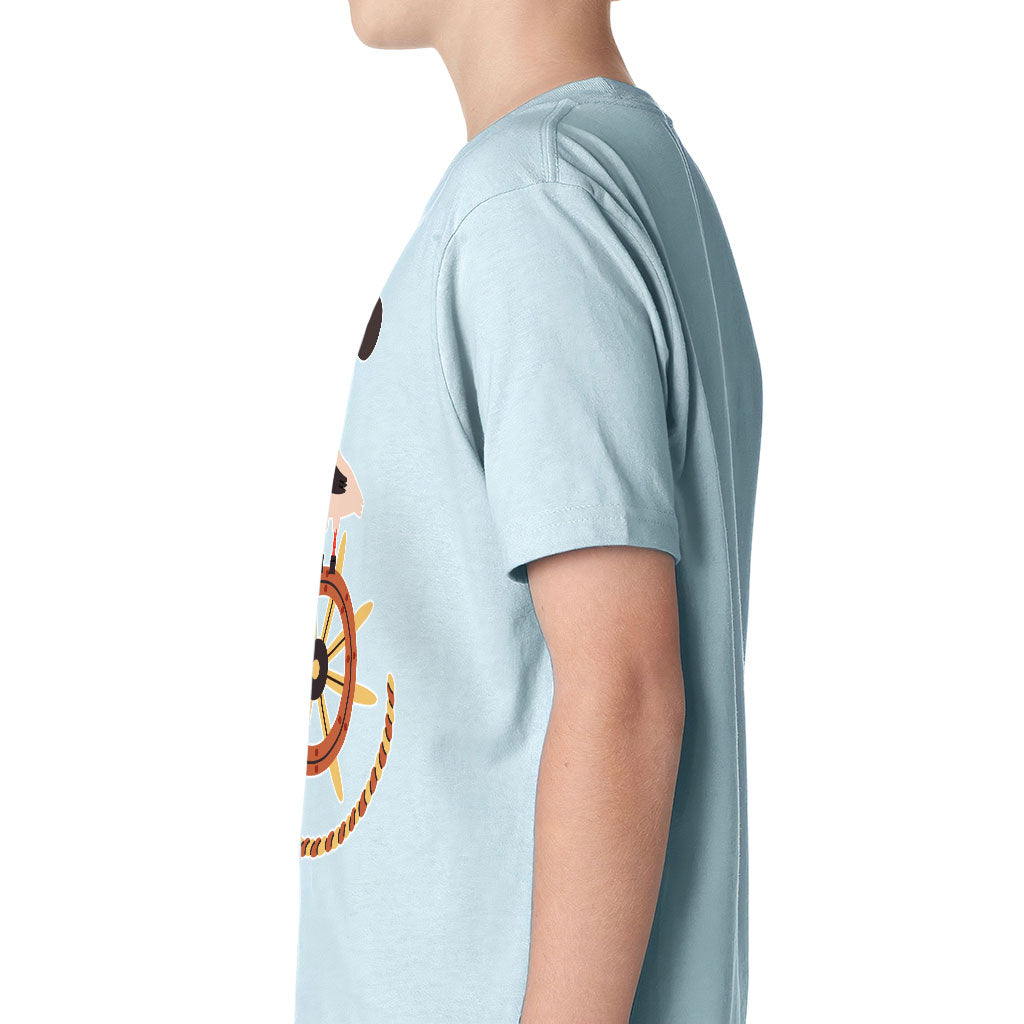 Sea Ship Themed Kids' Classic Fit T-Shirt - Bird T-Shirt - Printed Classic Fit Tee