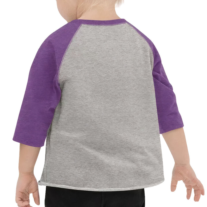 Little Cactus Toddler Baseball T-Shirt - Flag 3/4 Sleeve T-Shirt - Themed Kids' Baseball Tee