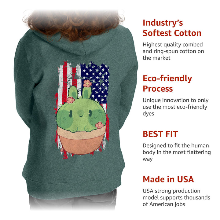 Little Cactus Toddler Full-Zip Hoodie - Flag Toddler Hoodie - Themed Kids' Hoodie